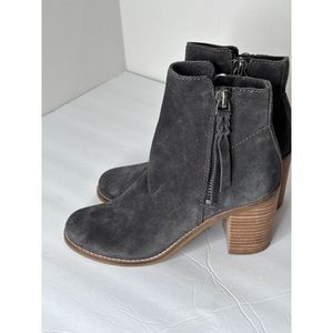 Dolce Vita Suede Side Zip Booties Size 6.5 Zip On Both Sides Boho Festival